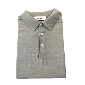 Buck Mason Cotton Green Knit Men's S/S Polo Short Size Medium M